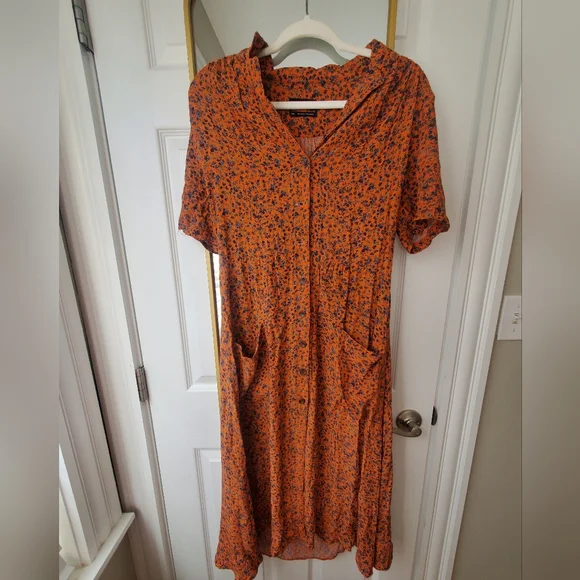 Urban Outfitters Orange Floral Dress - Picture 5 of 12